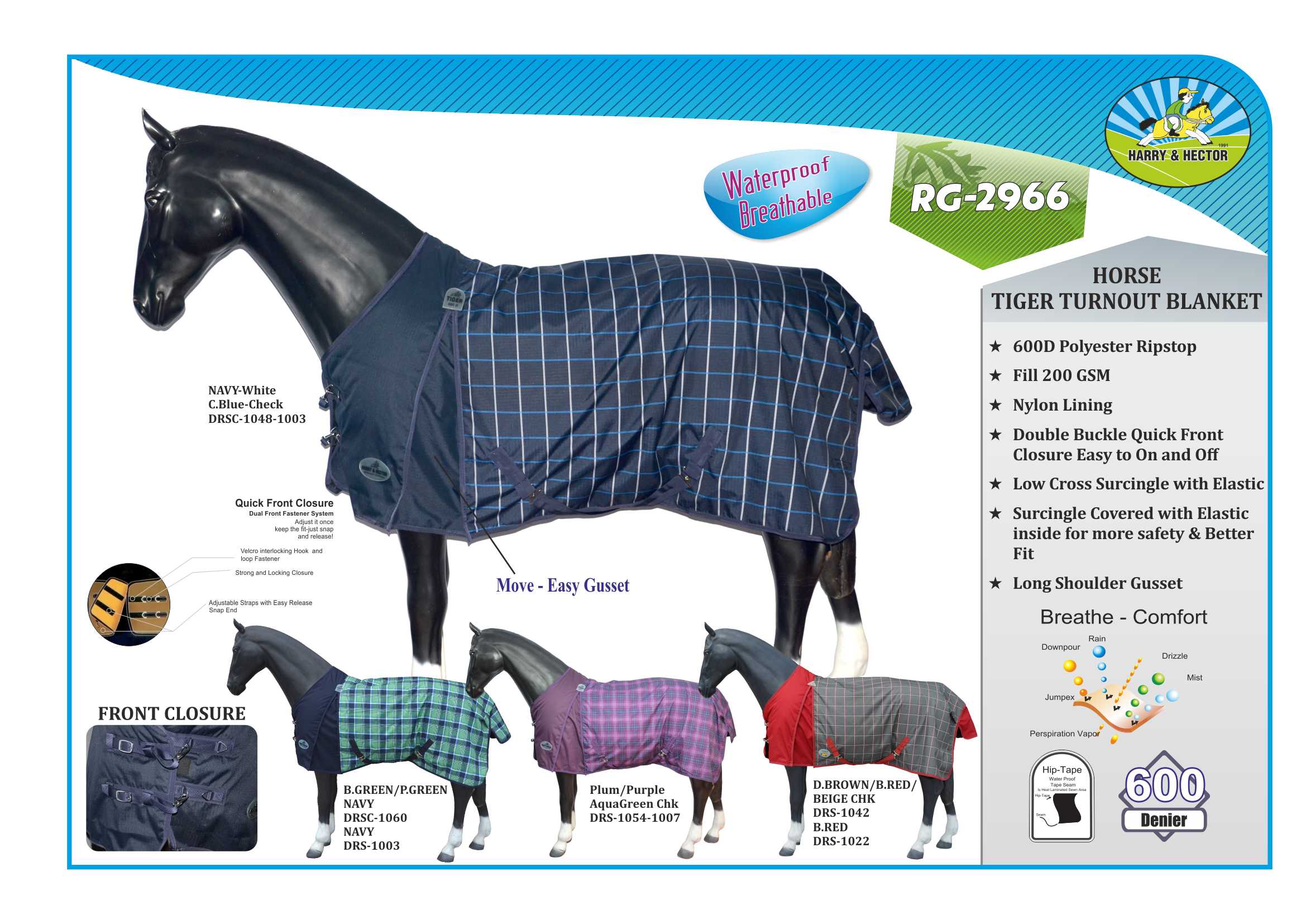 Horse Tiger Turnout Blanket