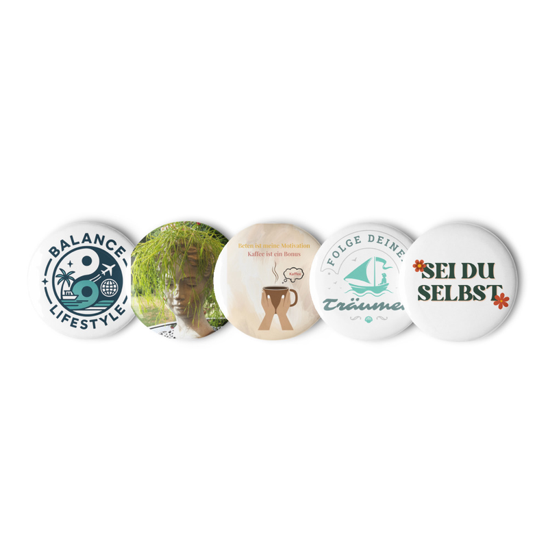 Inspirierende Ansteck-Buttons