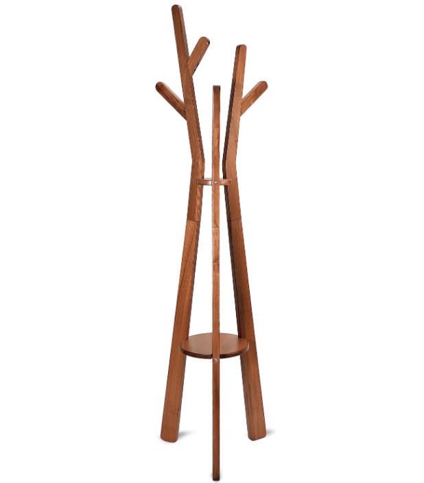 Coat Rack, Coat Rack Freestanding, USA Grown Poplar Coat Standing Tree for Living Room, Bedroom, Bathroom, Hallway