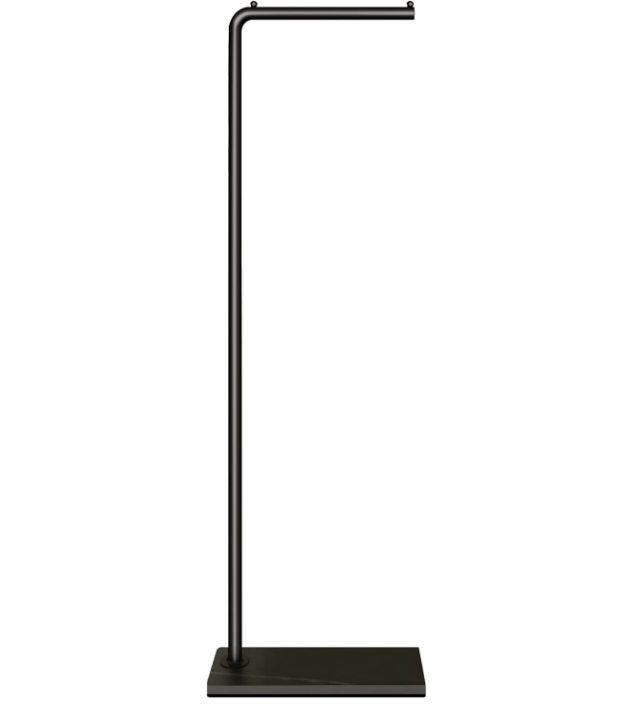 Metal Coat Rack, Modern Clothing Tree with Heavy-weight Slate Base, Small Coat Stand for Entryway/Bedroom/Hallway, Standing Plant Hanger, Matte Black