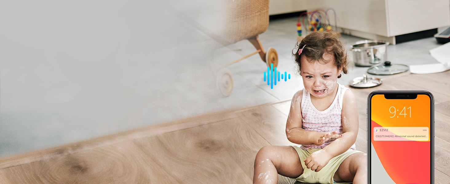 EZVIZ Security camera, 2K+ Home Wifi camera, Indoor CCTV Camera, Pan/Tilt 360° View, 2-Way Talk,Color Night Vision,Pet/Human/Voice Detection,Waving-Hand Control,Privacy Mode,256GB SD storage, Alexa,c