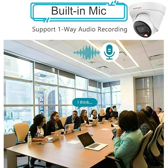 Package: CP Plus IP 4MP 4CH illumax Colour Audio Setup with Ai