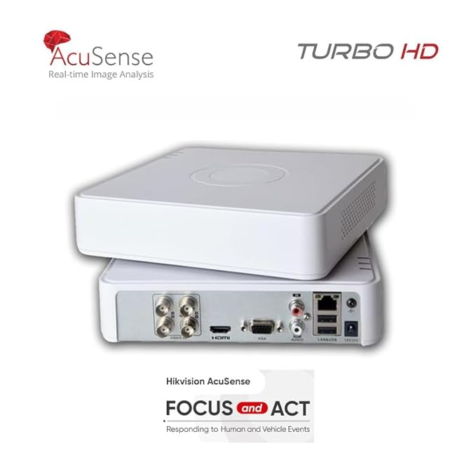 Package: Hikvision 2MP 4 Hybrid Color HD Camera Setup with Audio