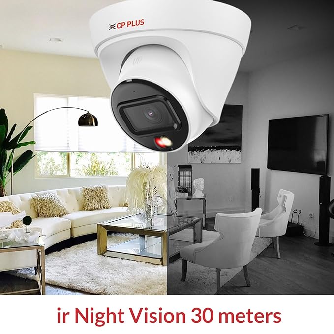 Package: CP Plus IP 4MP 4CH illumax Colour Audio Setup with Ai