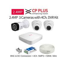 Package: 3 CP Plus Brand Camera Full Setup with Professional Installation