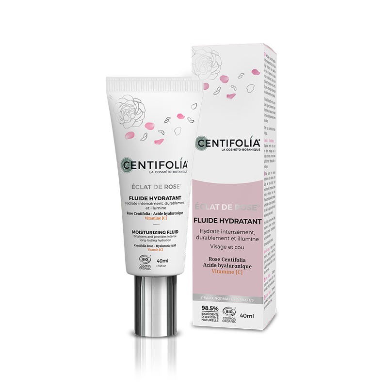 Fluide hydratant à la rose