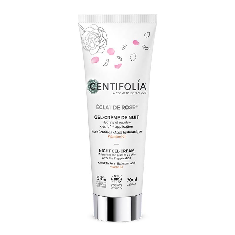 Gel crème de nuit à la rose
