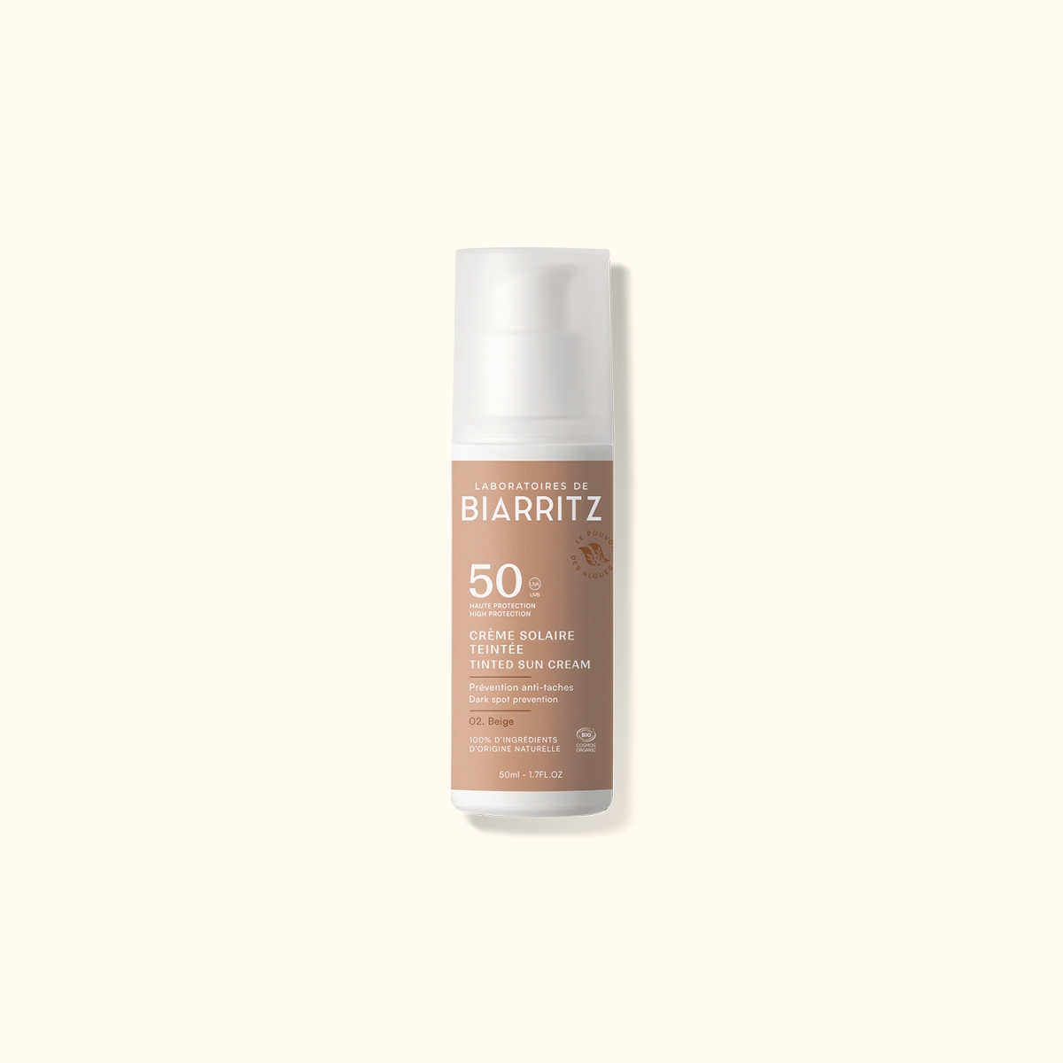 Crème solaire teintée SPF50