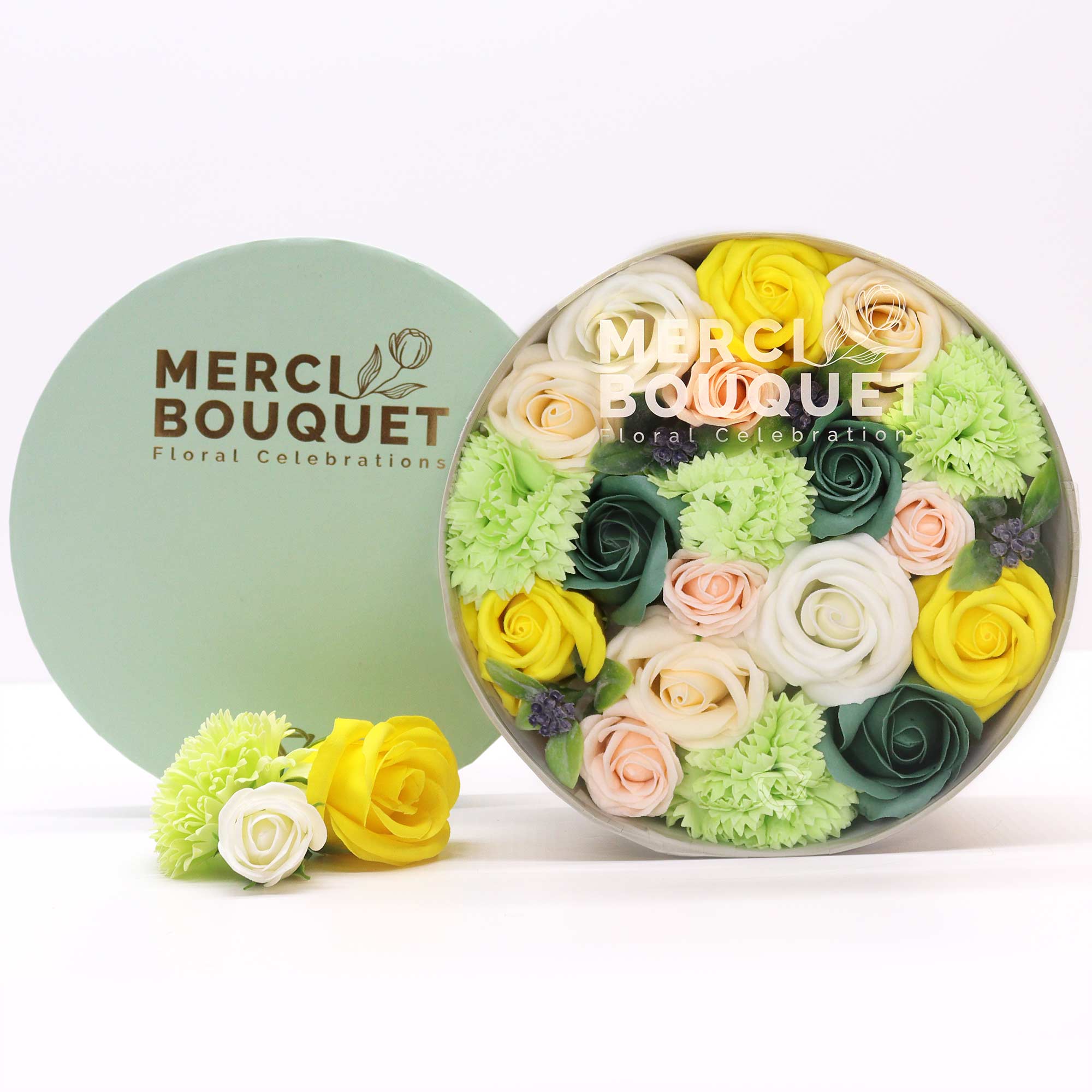 Soap Flower Gift Round Box