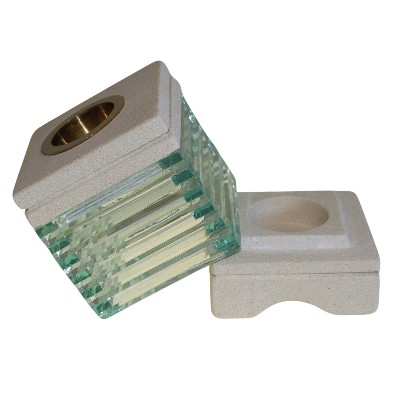 Indonesian Sandstone Oil Burners - Square Glass Brick
