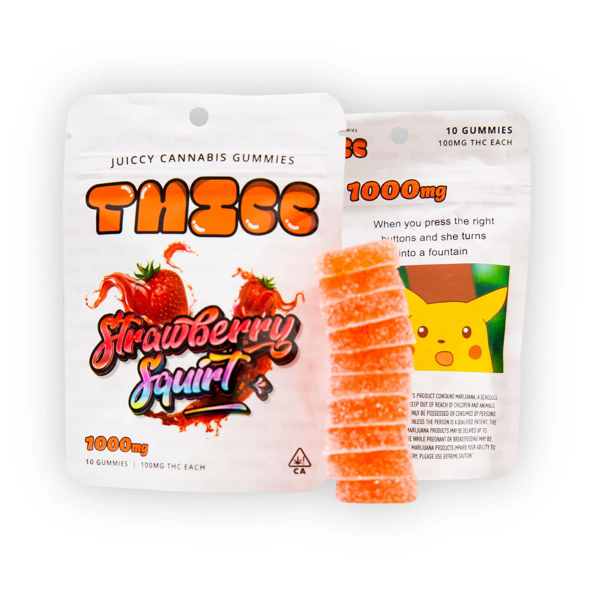 Thicc - Juiccy Cannabis Gummies - 1000mg - Strawberry Squirt