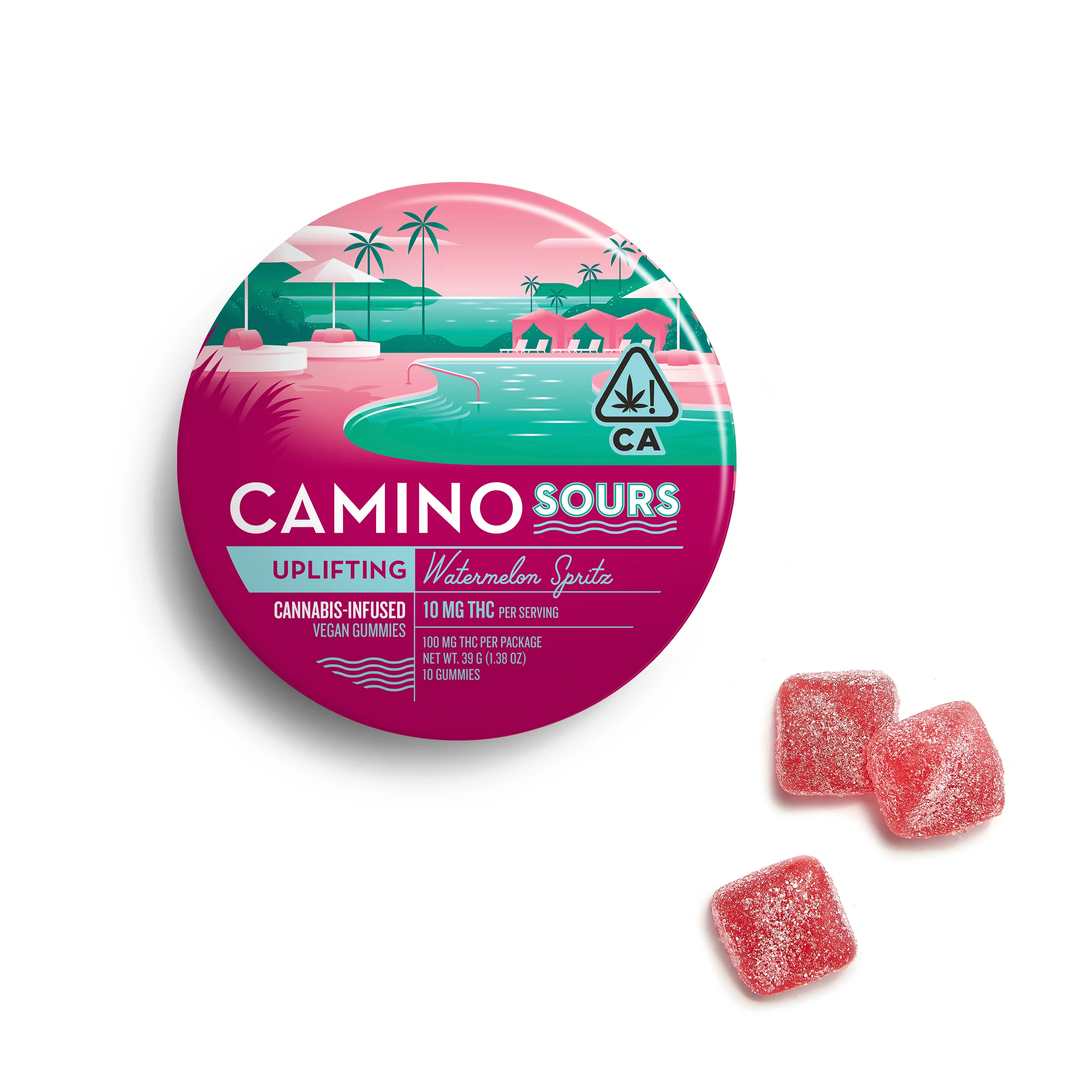 Kiva - Camino Sours - 100mg - Watermelon Spritz
