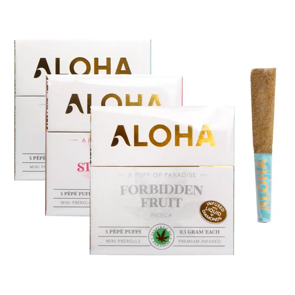 Aloha - PePe Puffs Mini Premium Infused Prerolls - 0.5g Each (5 Pack)
