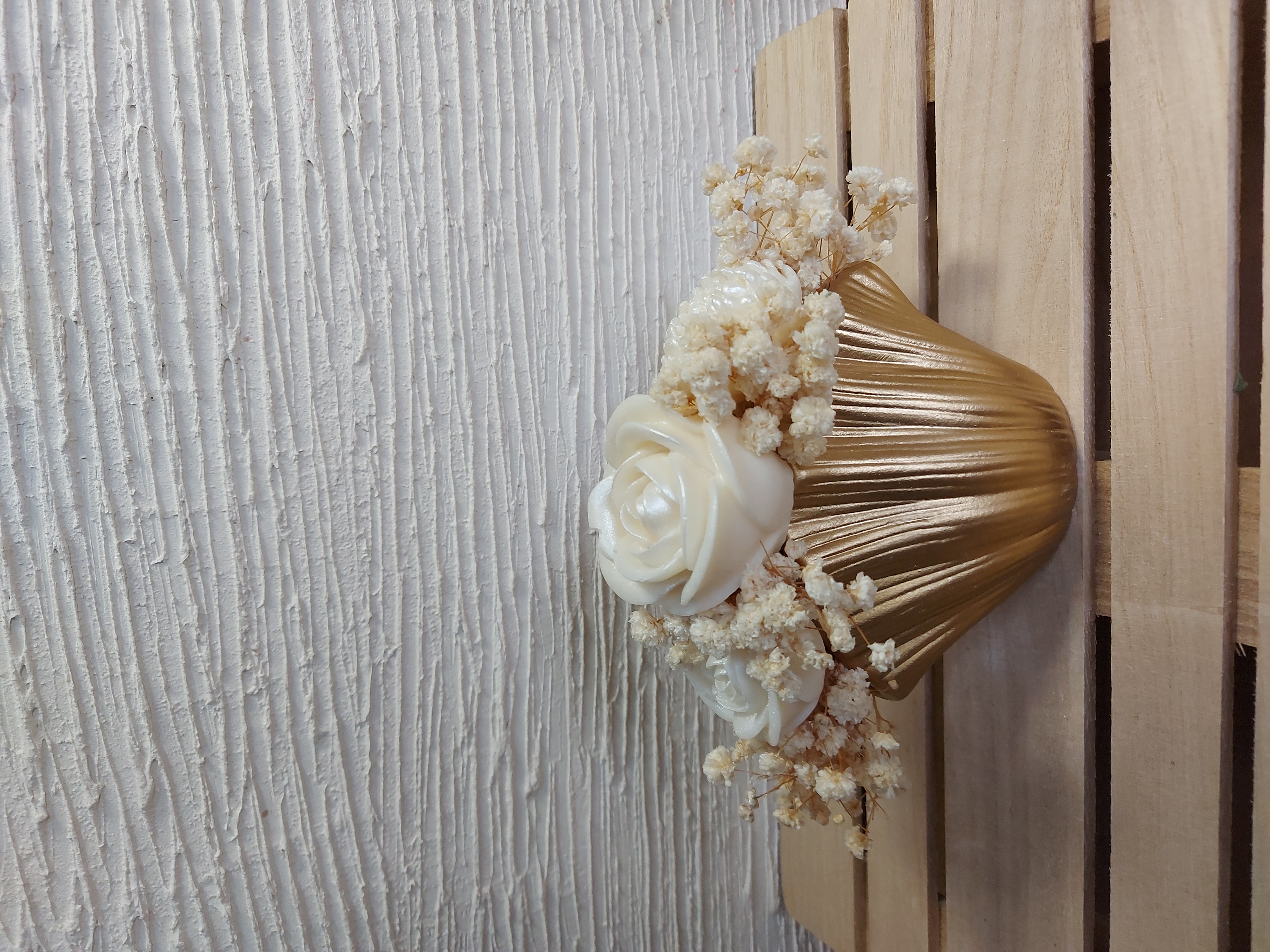 Bouquet Flores de Cera Base Concha