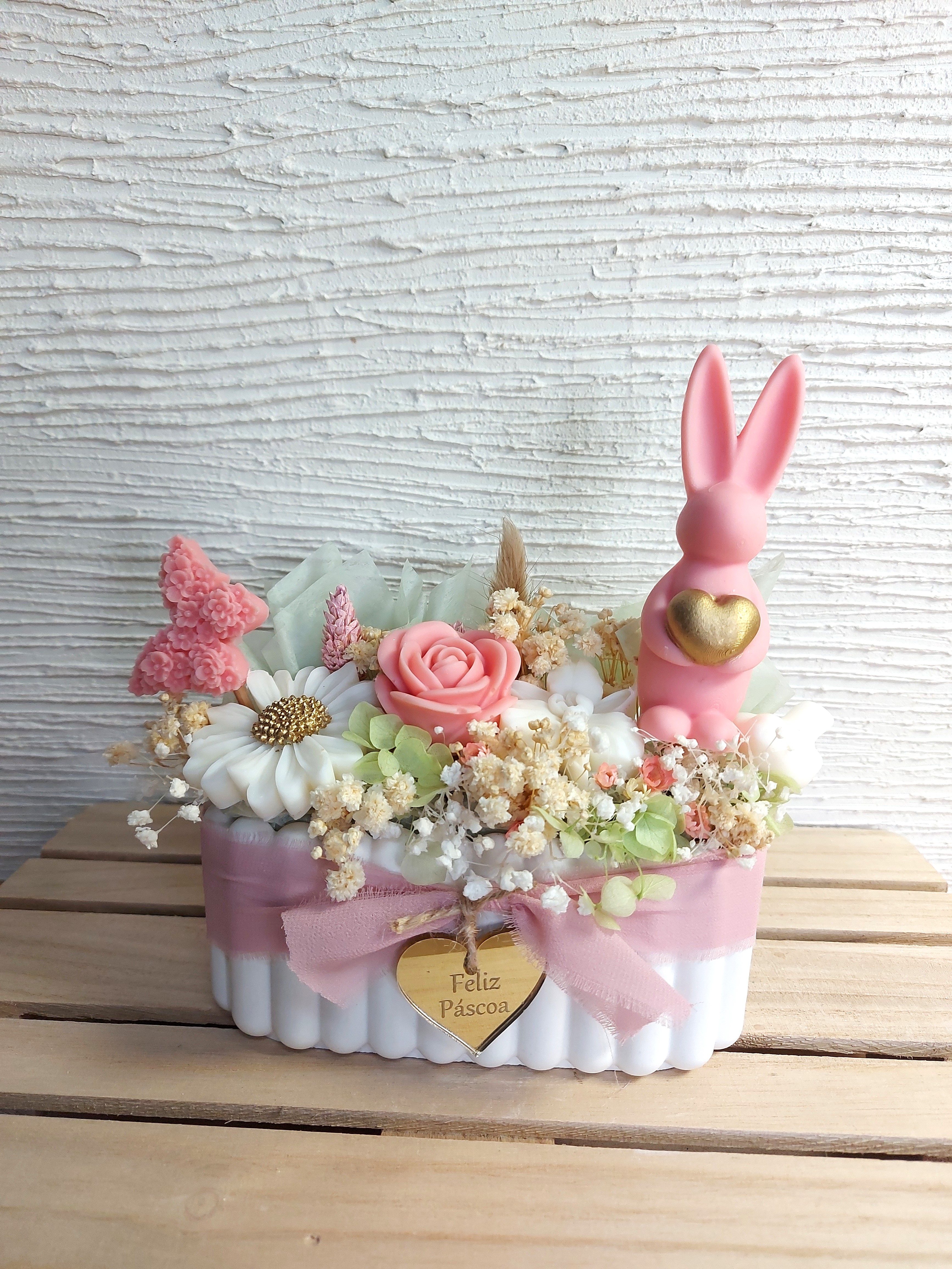 Cesto da Páscoa - Rosa
