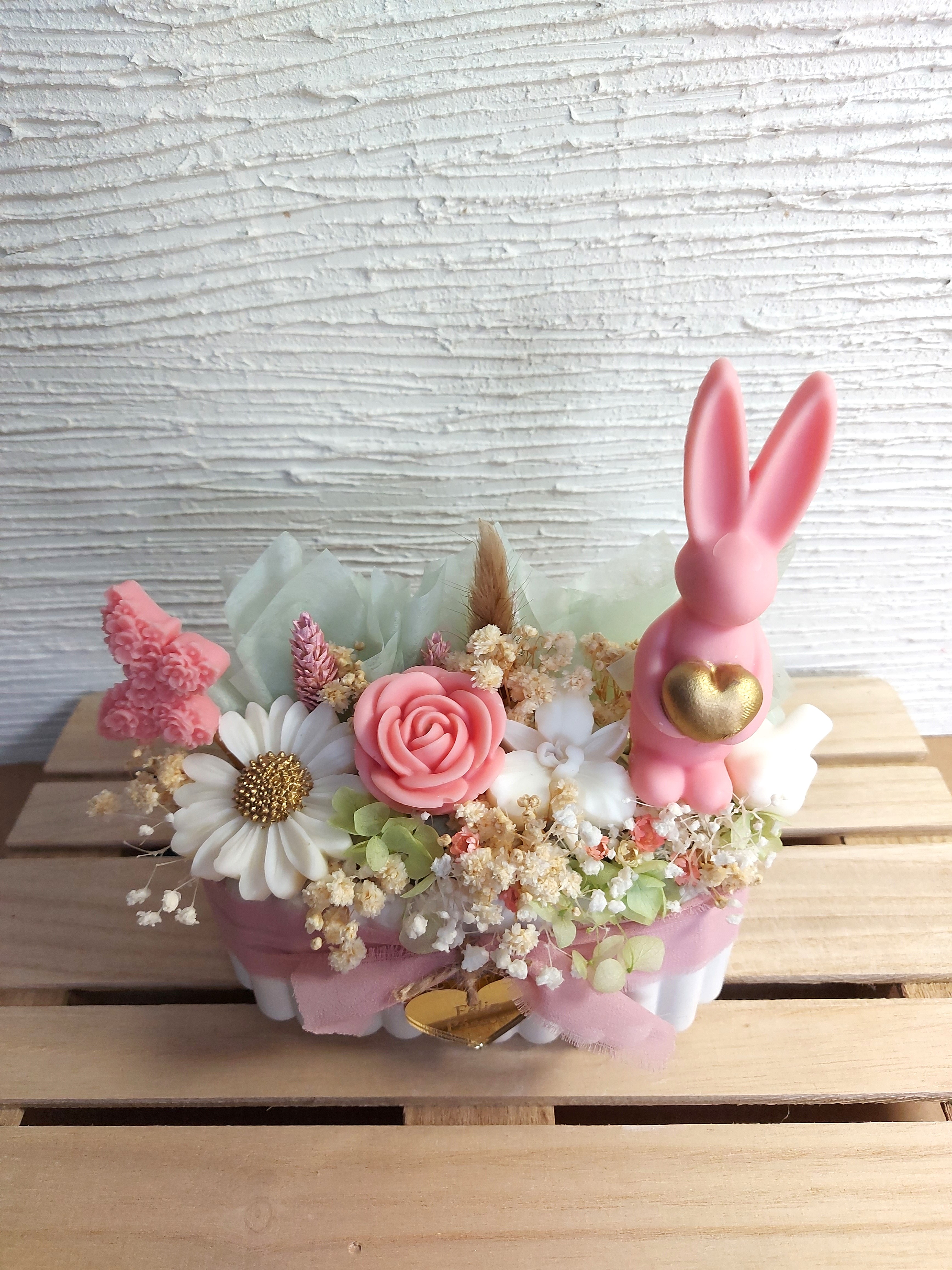 Cesto da Páscoa - Rosa