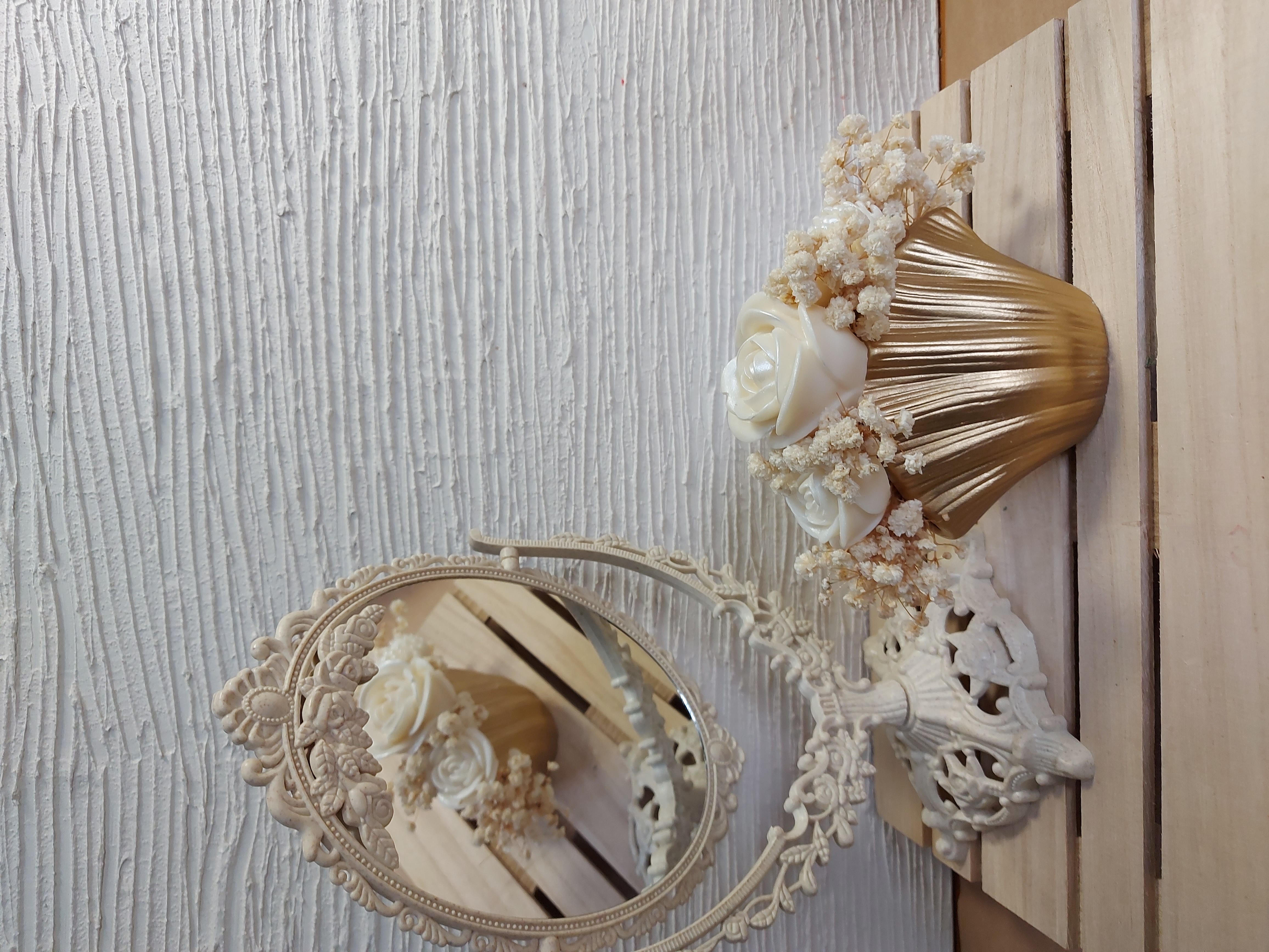 Bouquet Flores de Cera Base Concha