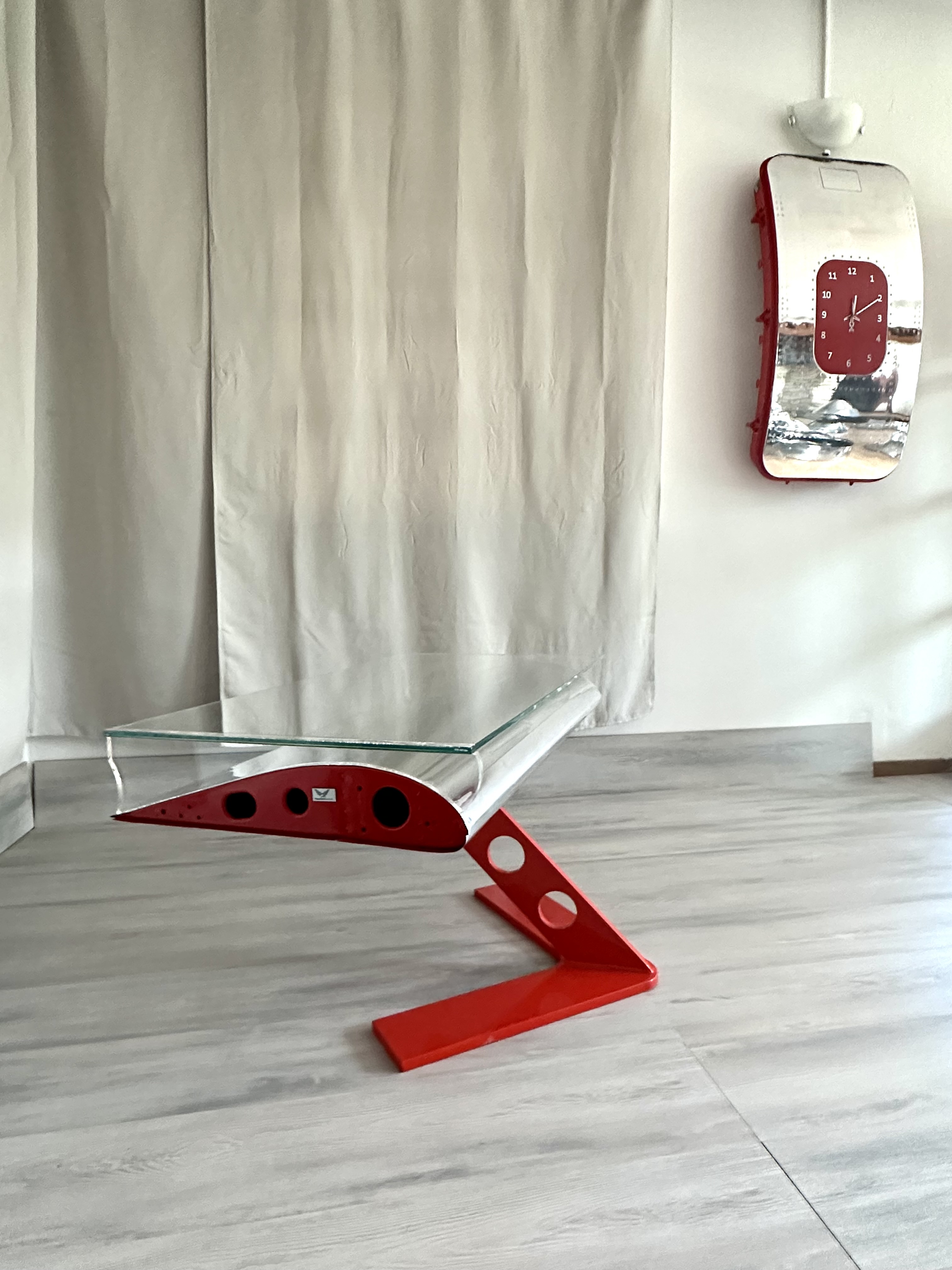 Red Jet Flap L29 Dolphin Airplane Wing Desk