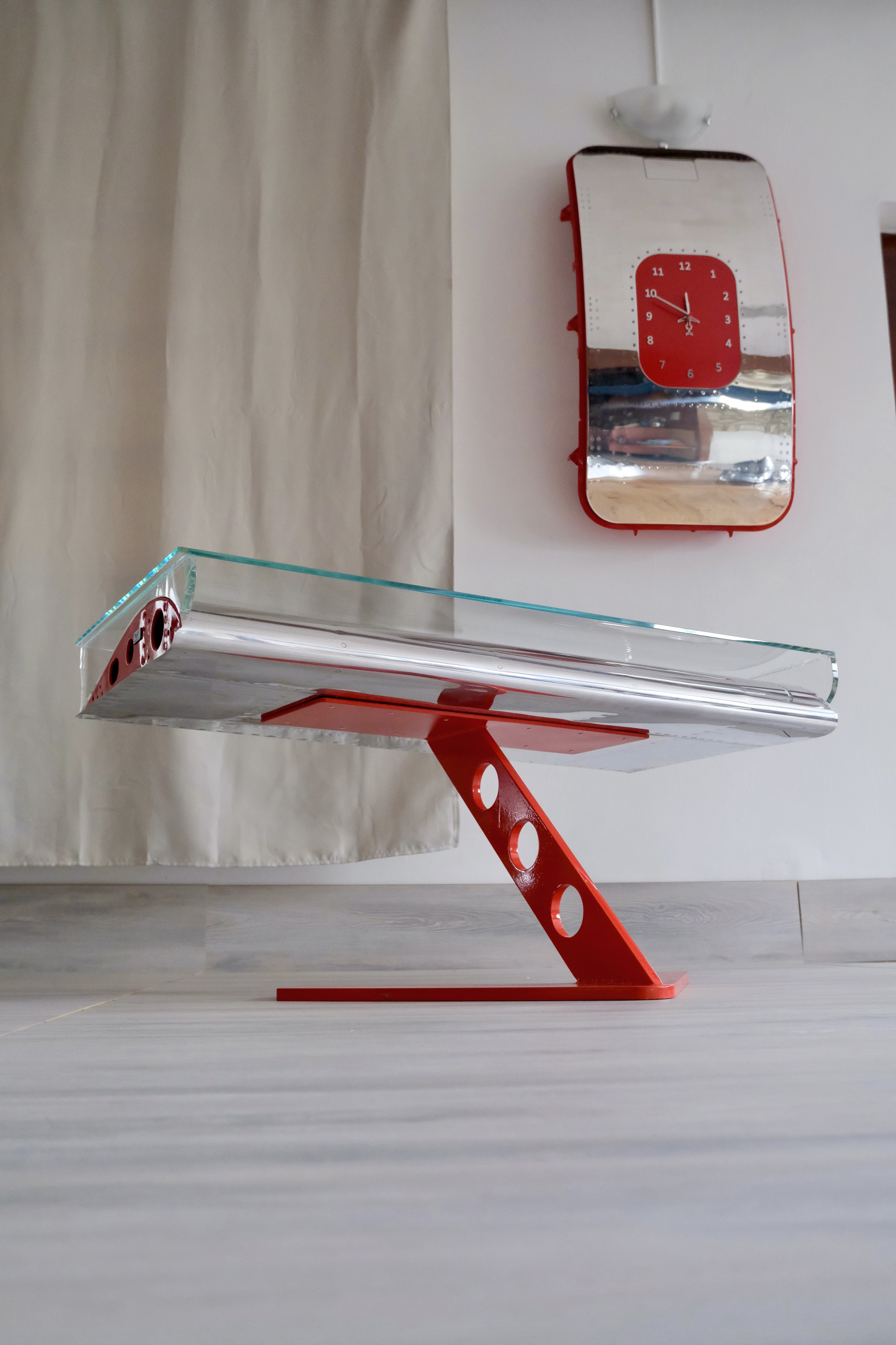 Red Jet Flap L29 Dolphin Airplane Wing Desk