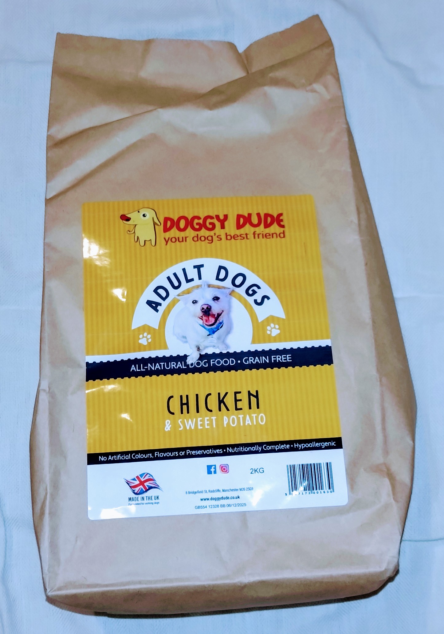 Doggydude Adult Grain Free Complete Dog Food Sample Box 7 x 80g Tasty Testing Bags