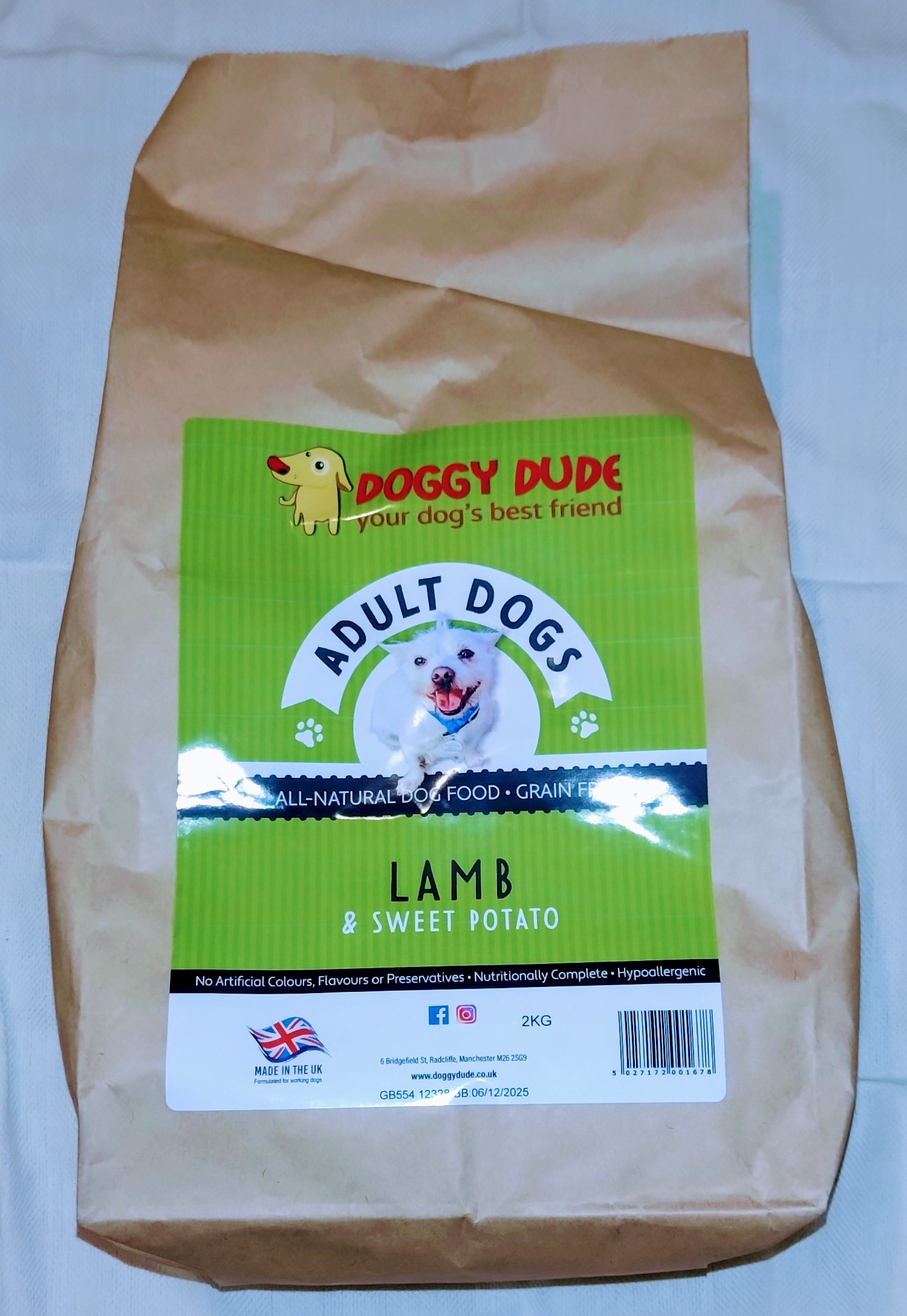 Doggydude Adult Grain Free Complete Dog Food Sample Box 7 x 80g Tasty Testing Bags