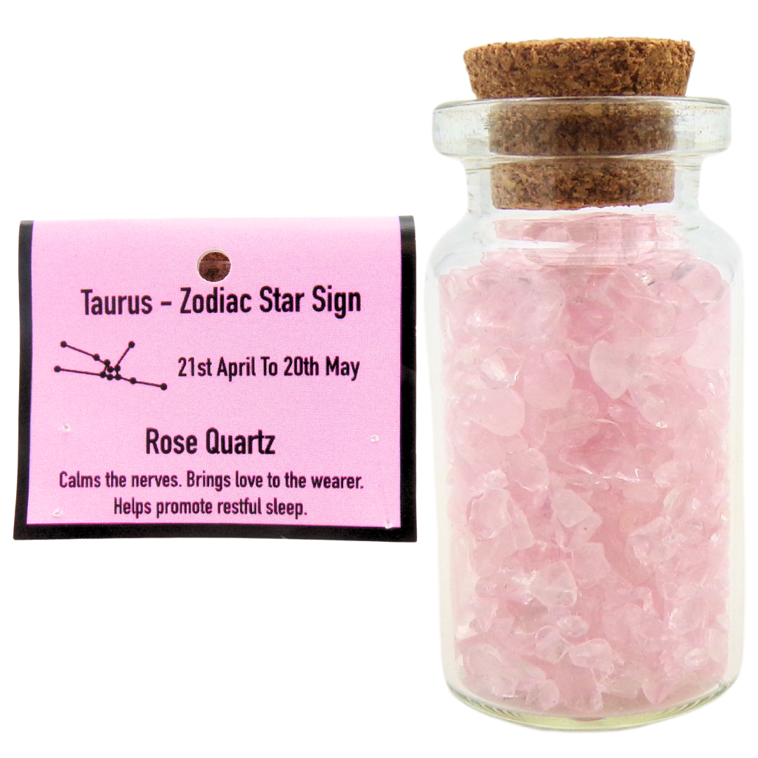 Zodiac Gem Bottle Taurus - Rose Quartz