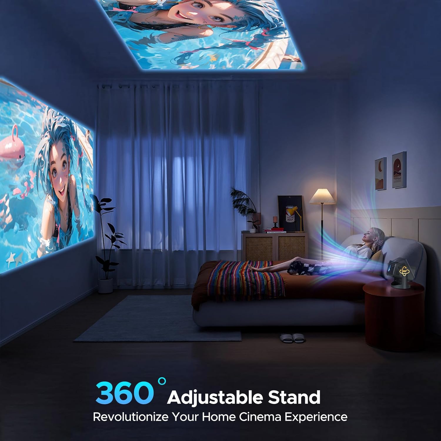 Mini Proyector Portatil con WiFi y Bluetooth – Android TV 11