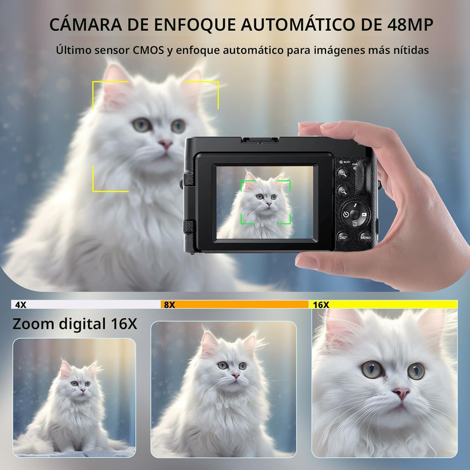 Cámara Digital 4K 48MP