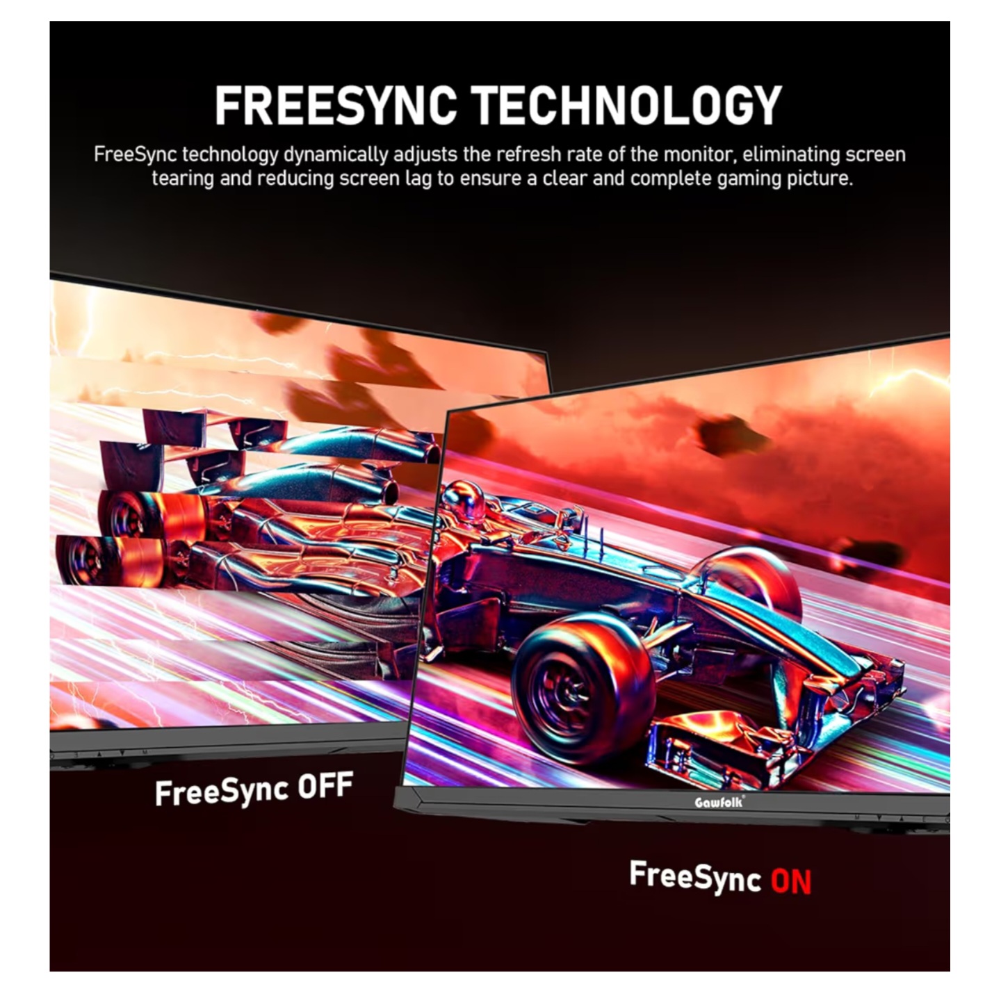 Monitor Gaming Gawfolk 27” 2K QHD 180Hz