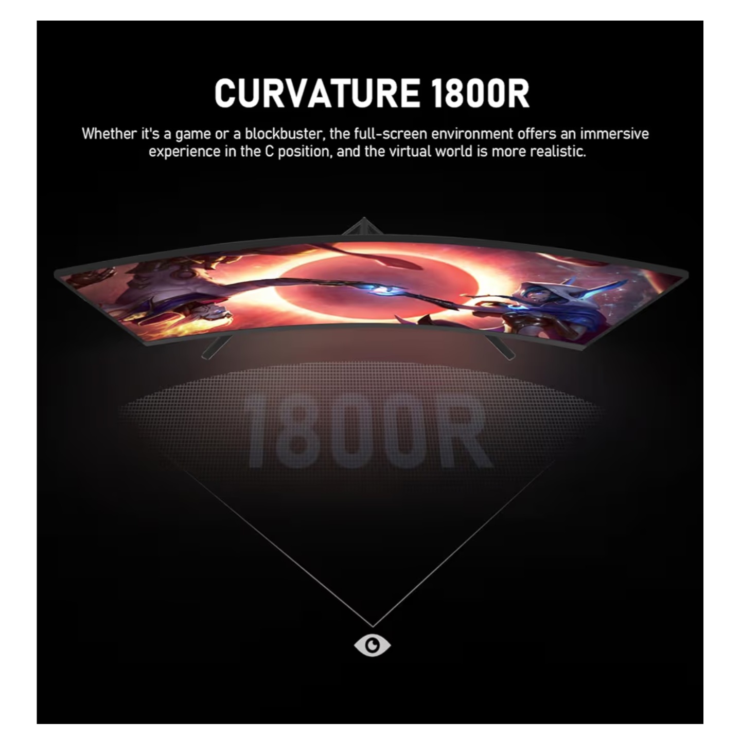 Monitor Gaming Curvo Gawfolk 32” 2K QHD 165Hz