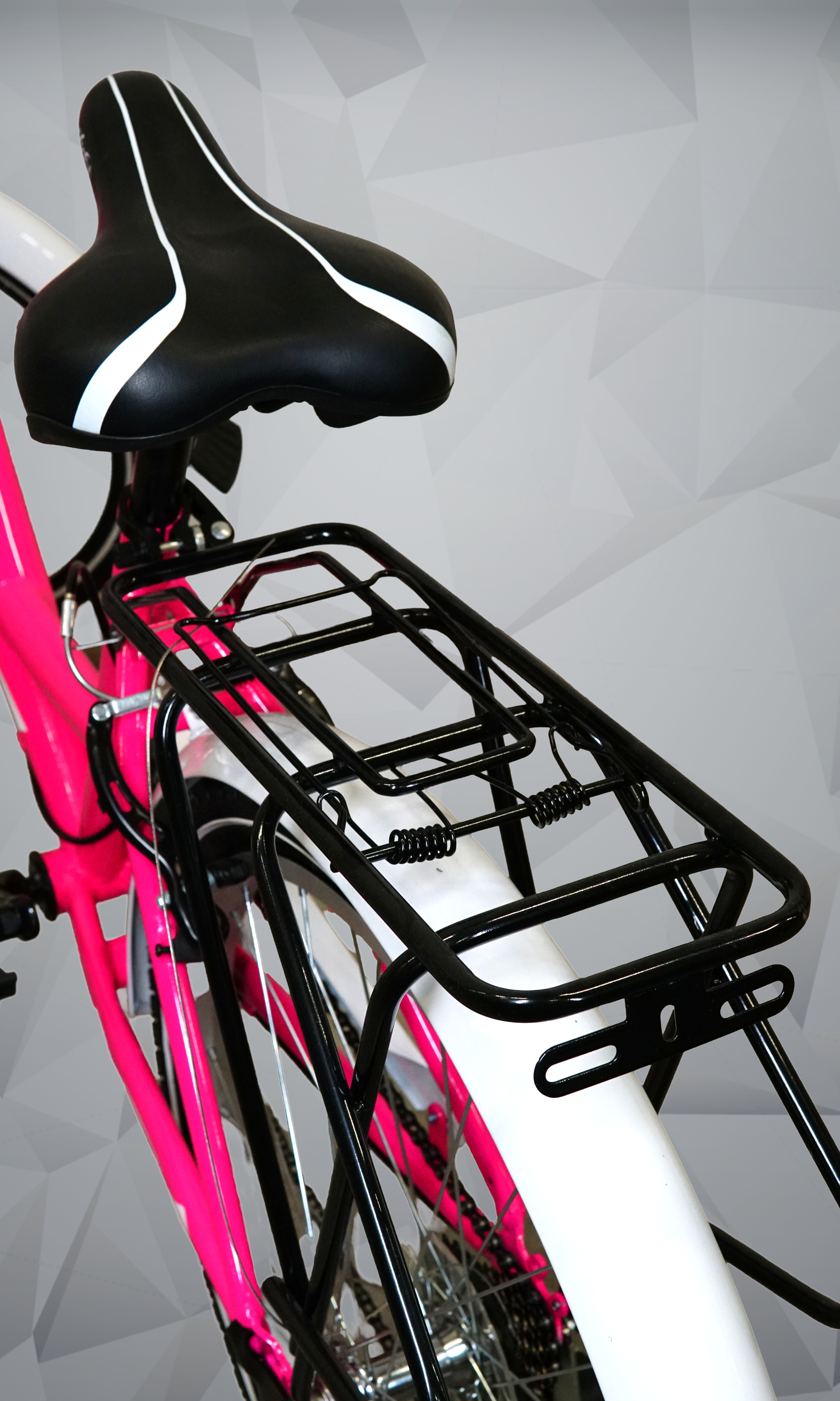 JUHI Teen Girls’ City Bike | 6-Speed, Pink Urban Cruiser, Front Suspension