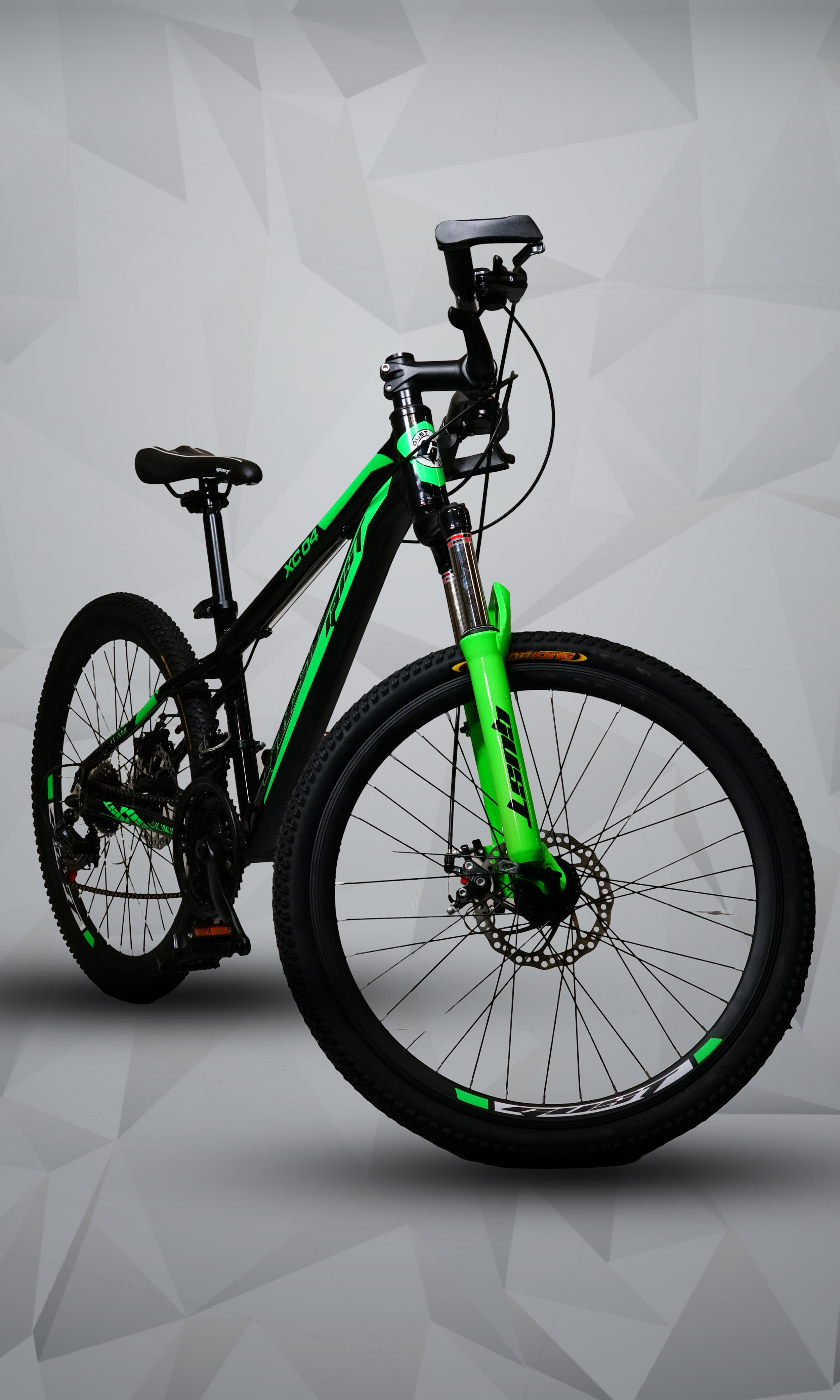 GUST 24-Inch Mountain Bike | Front Suspension, Disc Brakes, 21-Speed All-Terrain