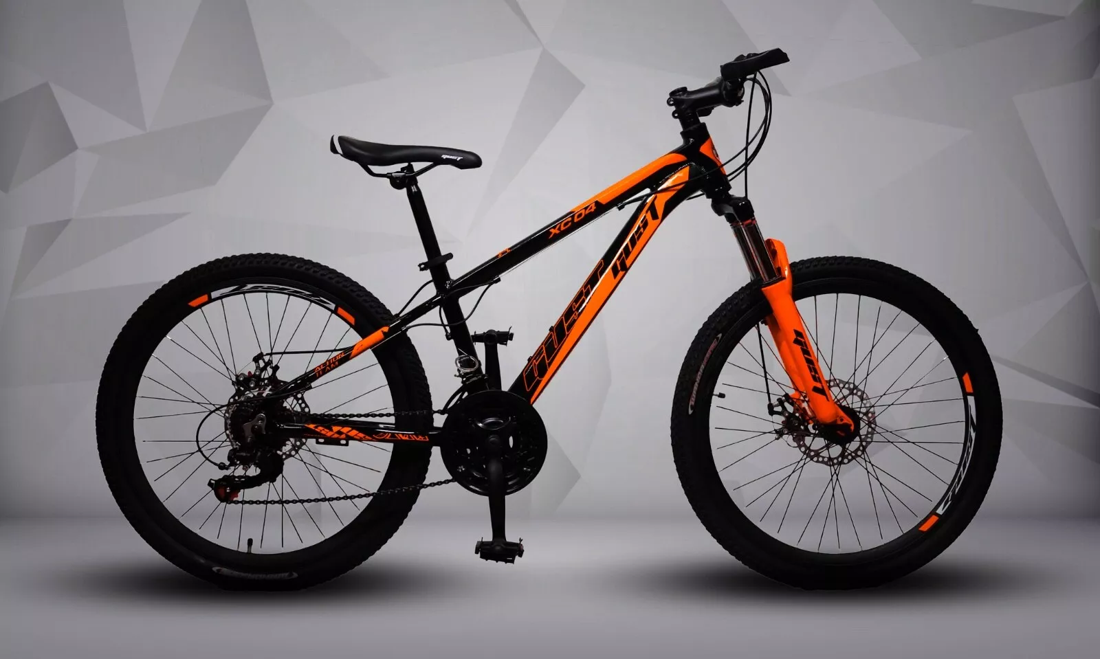 GUST 24-Inch Mountain Bike | 21-Speed, Front Suspension, Disc Brakes, Off-Road