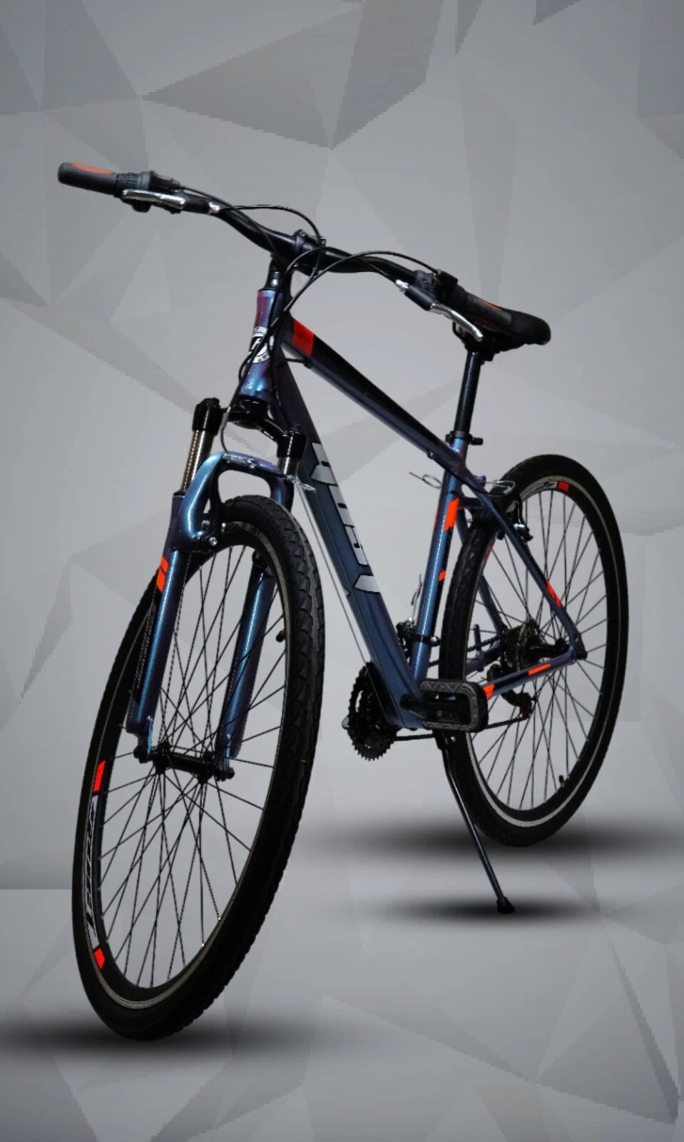 GUST Hybrid Bike | Large, 21-Speed, Front Suspension, Disc Brakes – City & Trail