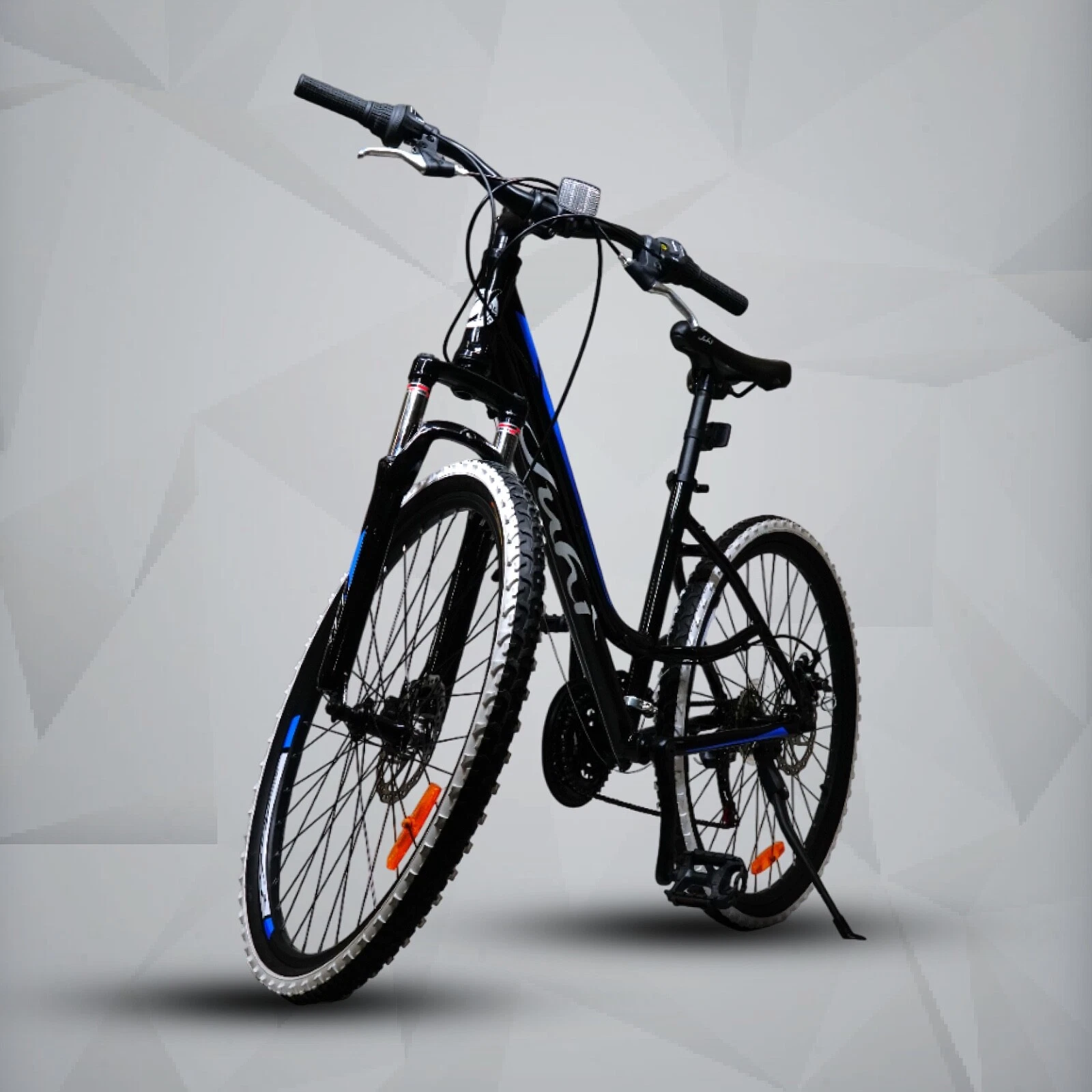 JUHI 26-Inch Hybrid Mountain Bike | 21-Speed, Front Suspension, Disc Brakes