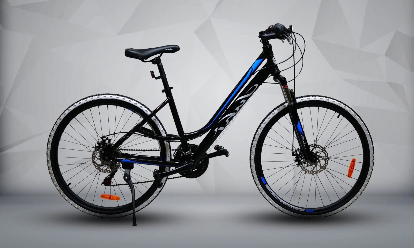 JUHI 26-Inch Hybrid Mountain Bike | 21-Speed, Front Suspension, Disc Brakes