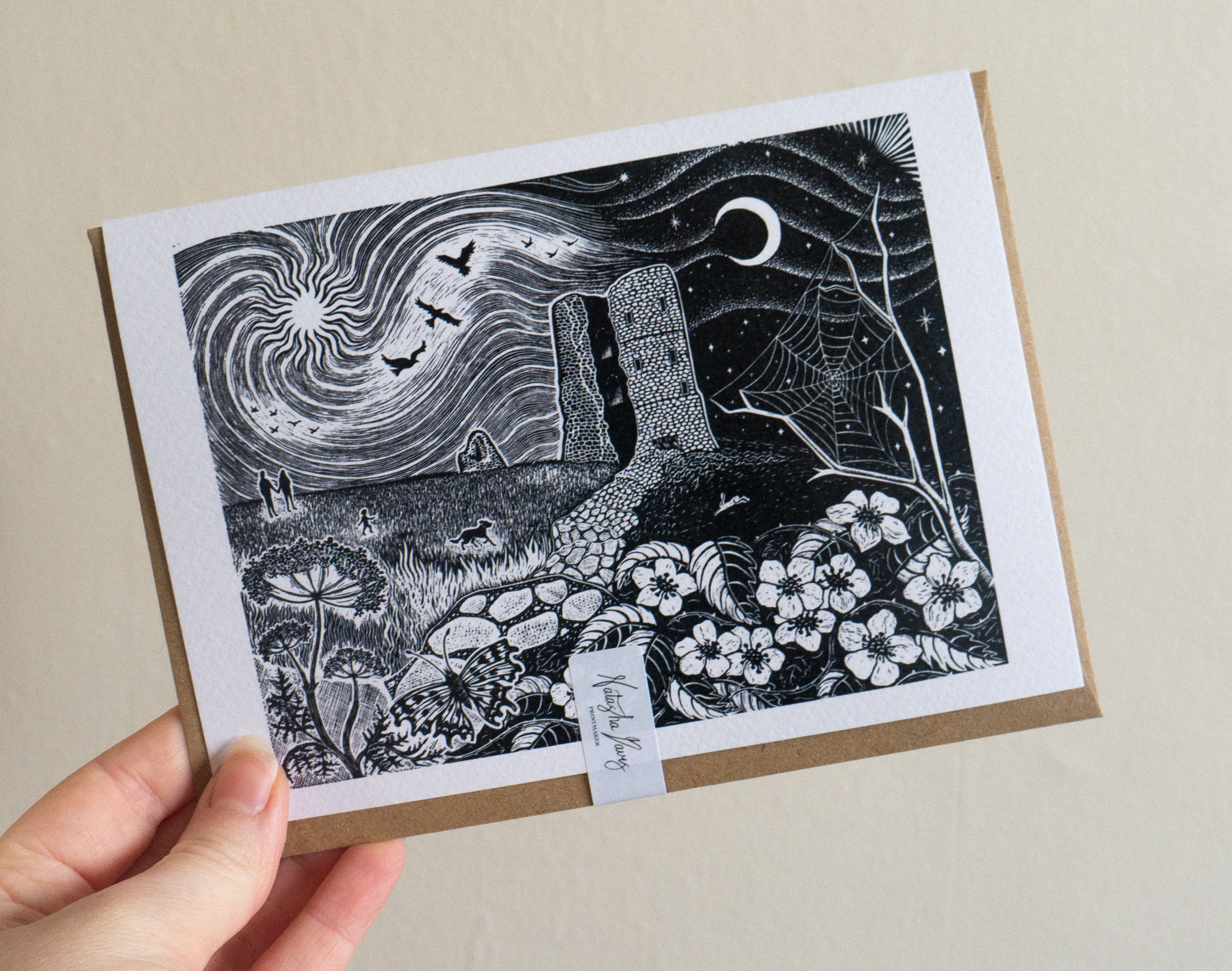 Greetings Card - Memories of Hadleigh Castle