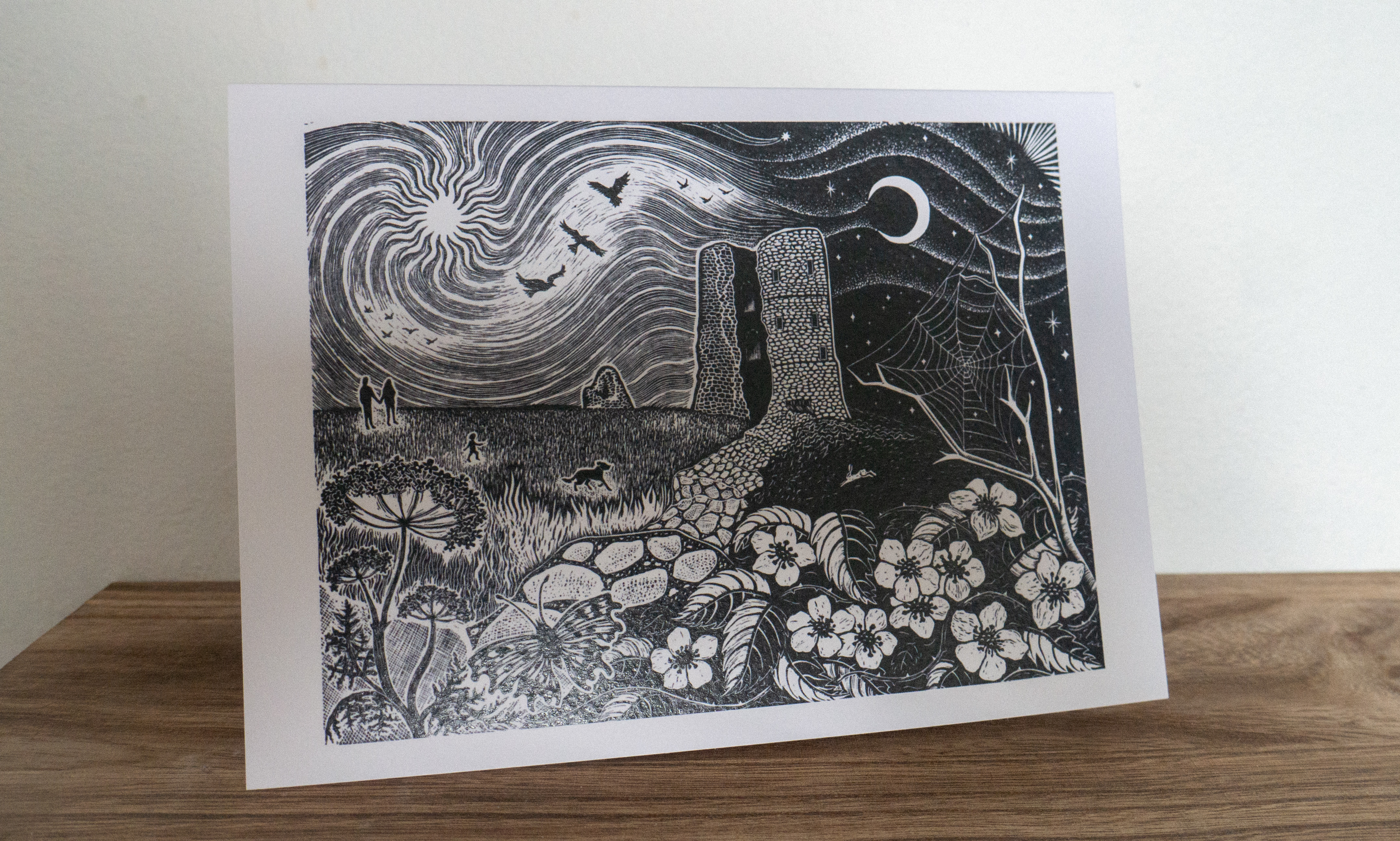 Greetings Card - Memories of Hadleigh Castle