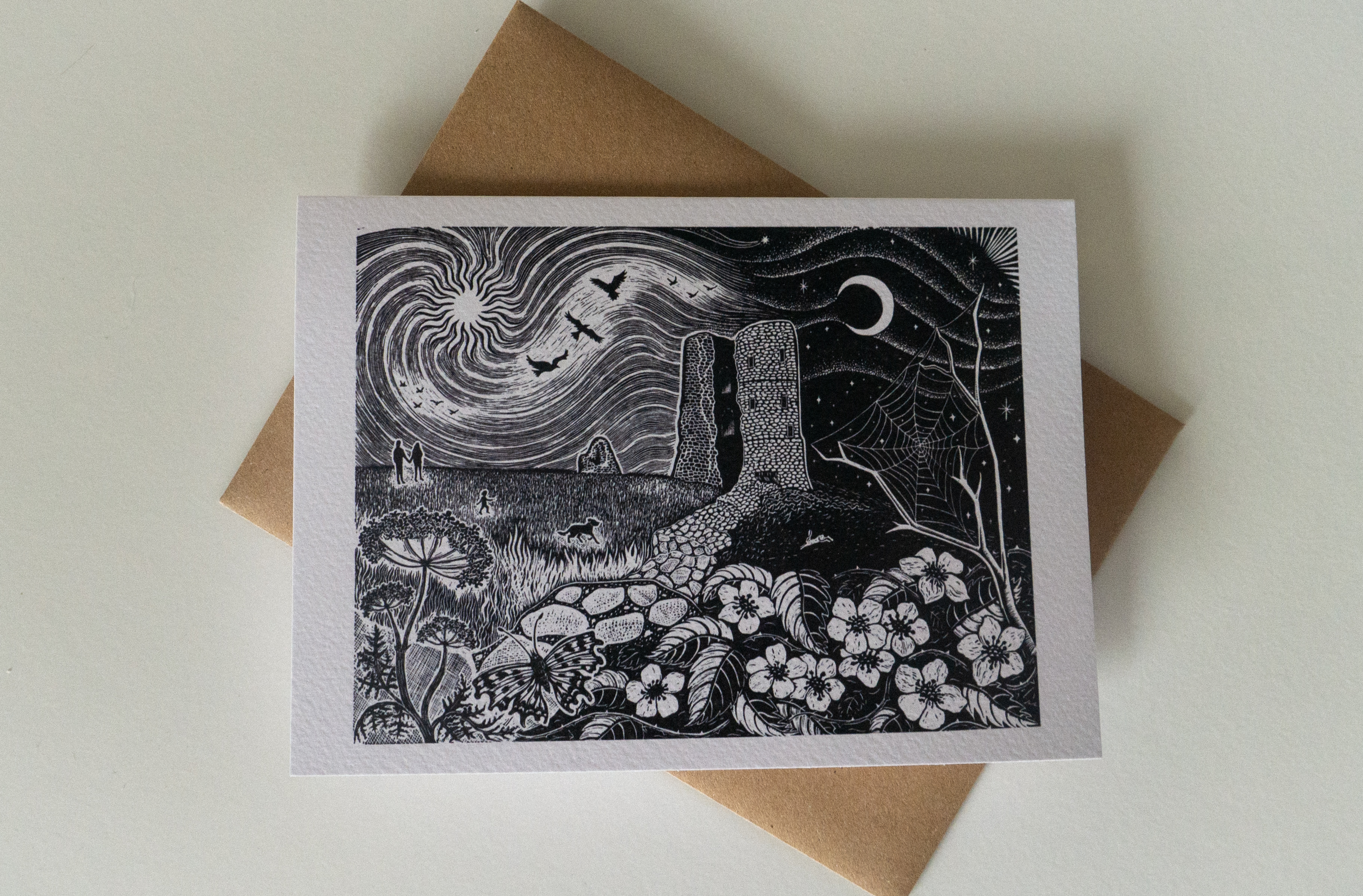Greetings Card - Memories of Hadleigh Castle