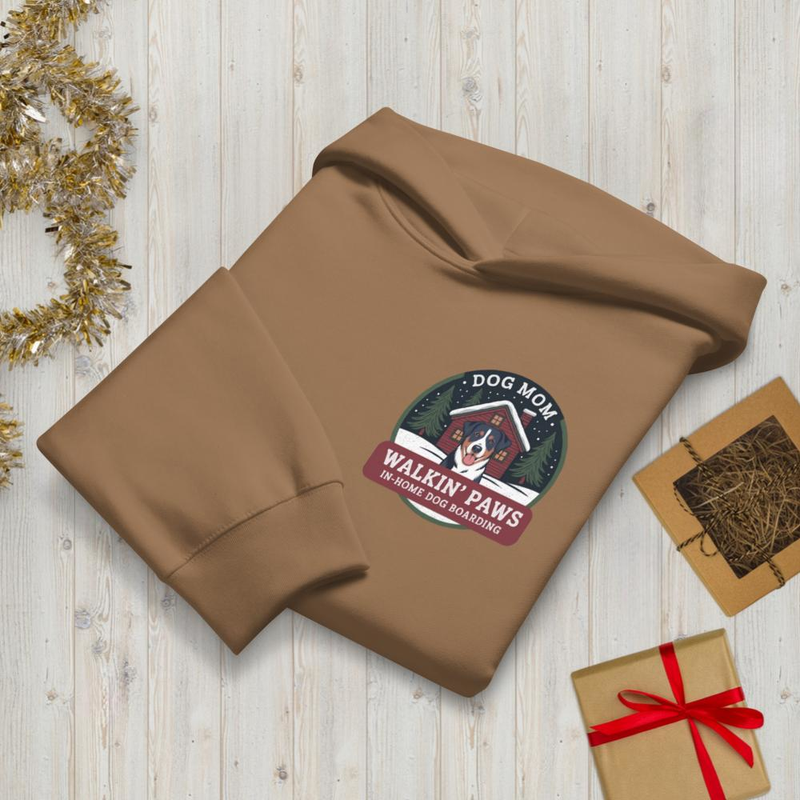 Dog Mom Christmas Badge: Hoodie