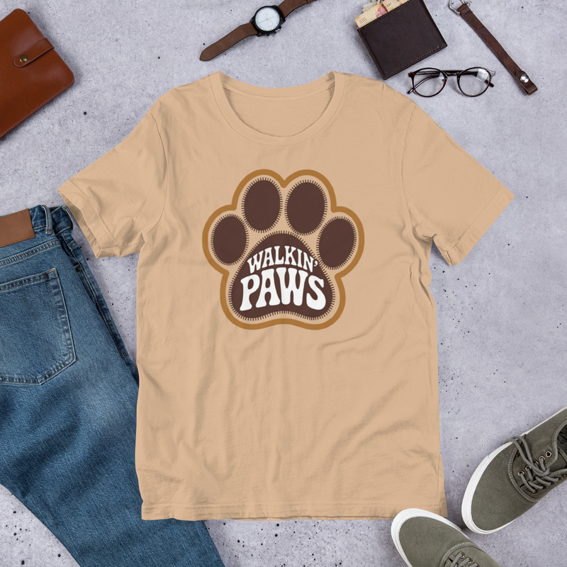 Retro Paw Logo: Tee Shirt