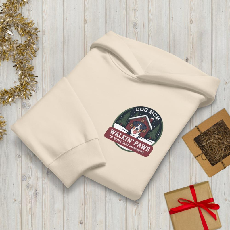 Dog Mom Christmas Badge: Hoodie