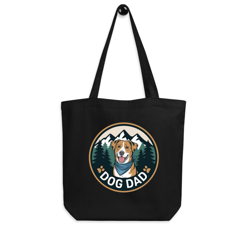 Dog Dad Badge: Tote Bag