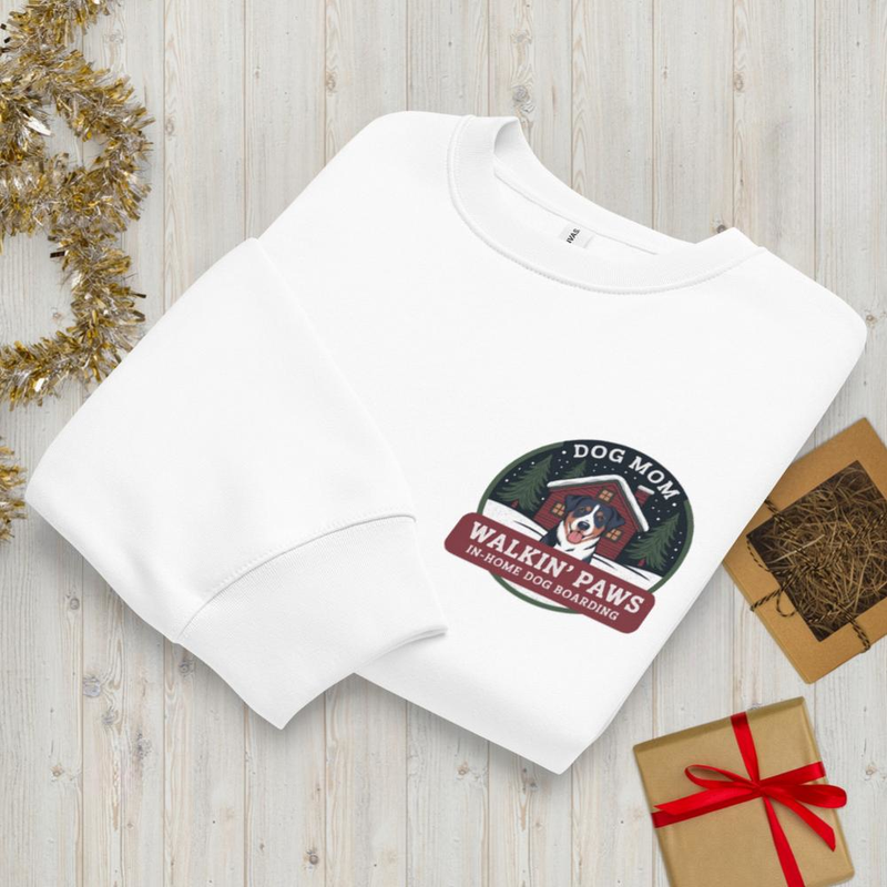 Dog Mom Christmas Badge: Crewneck