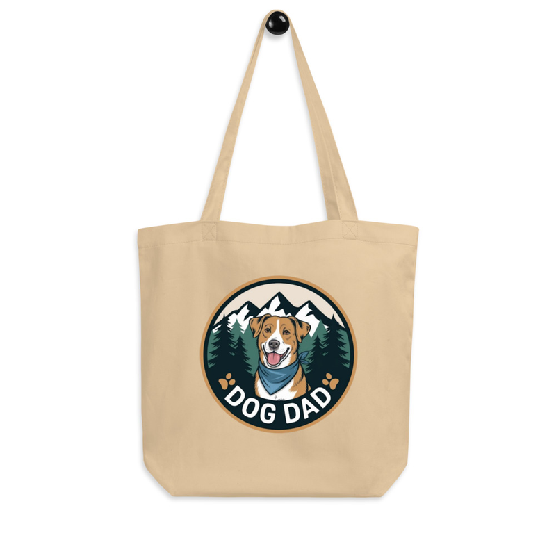 Dog Dad Badge: Tote Bag