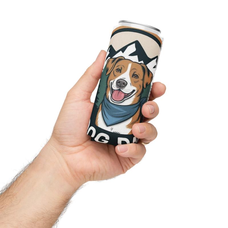 Dog Dad Badge: Can Koozie