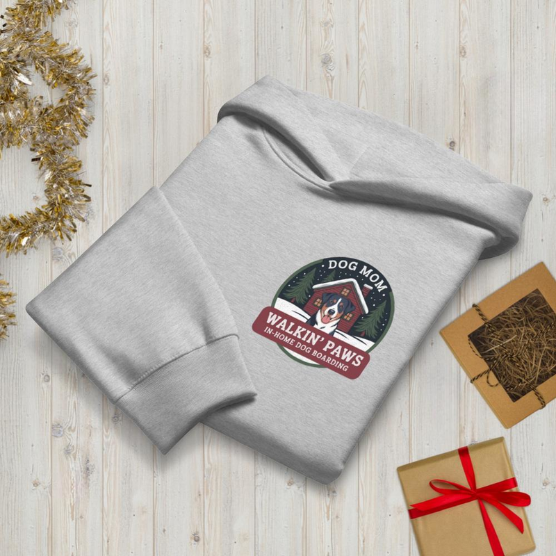 Dog Mom Christmas Badge: Hoodie