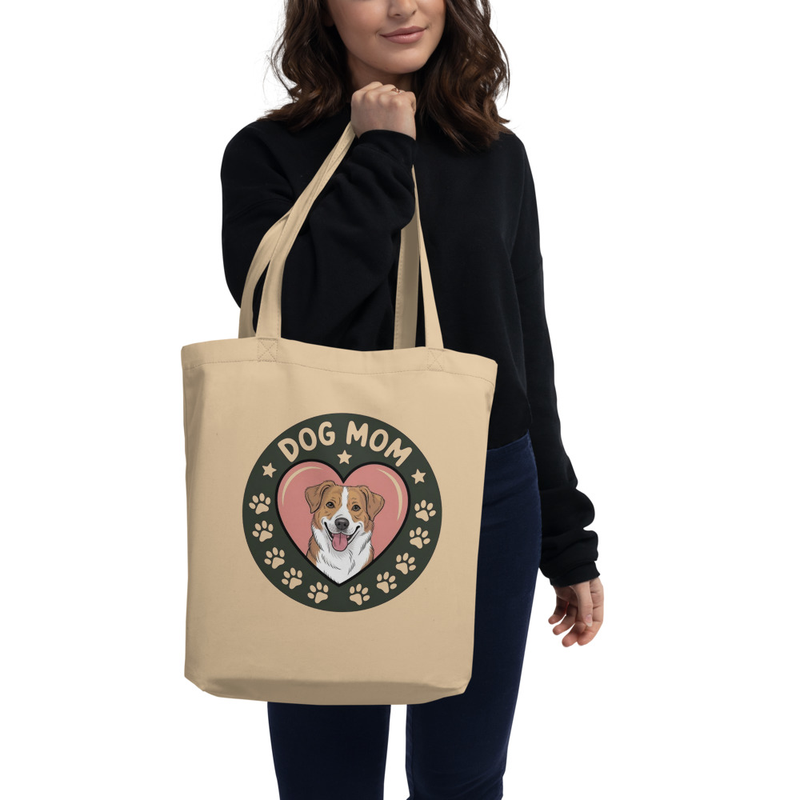 Dog Mom Badge: Tote Bag