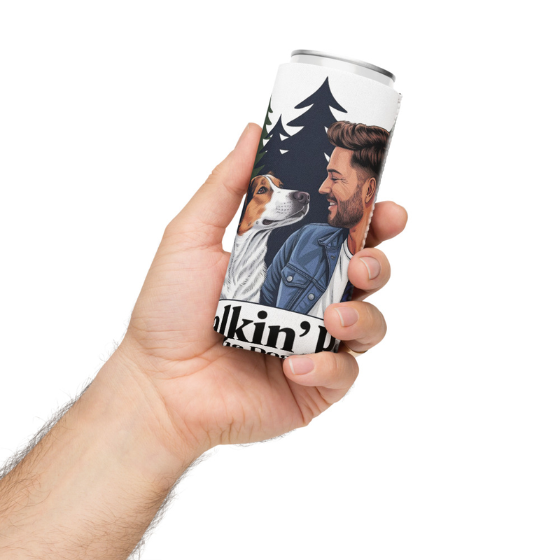 Dog Dad: Dog Portrait- Can Koozie