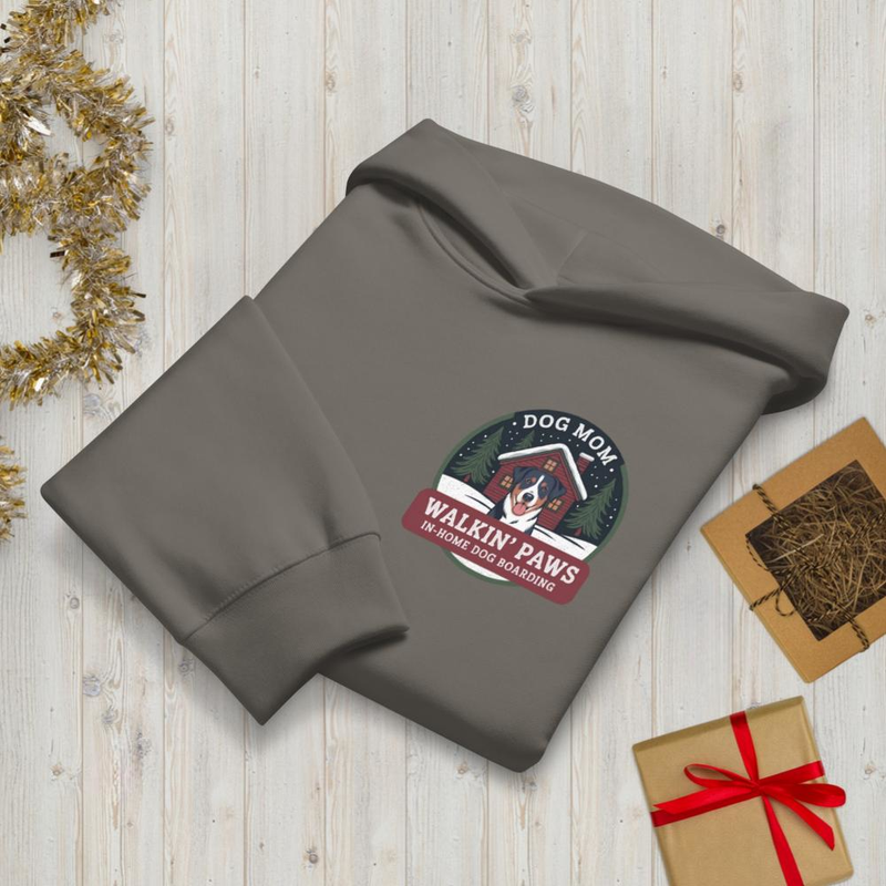 Dog Mom Christmas Badge: Hoodie
